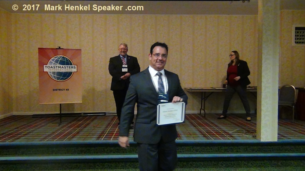 D45 Fall Conference 2017 Award Ceremony - Mark Henkel earns Allen E Seavey Award for third time